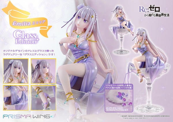 Re:Zero Prisma Wing Statue 1/7 Emilia Glass Edition 29 cm 5