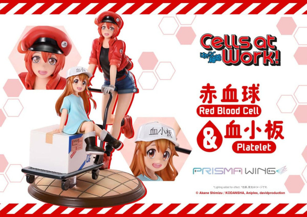 Cells at Work Prisma Wing PVC Statue Red Blood Cell & Platelet 26 cm 1