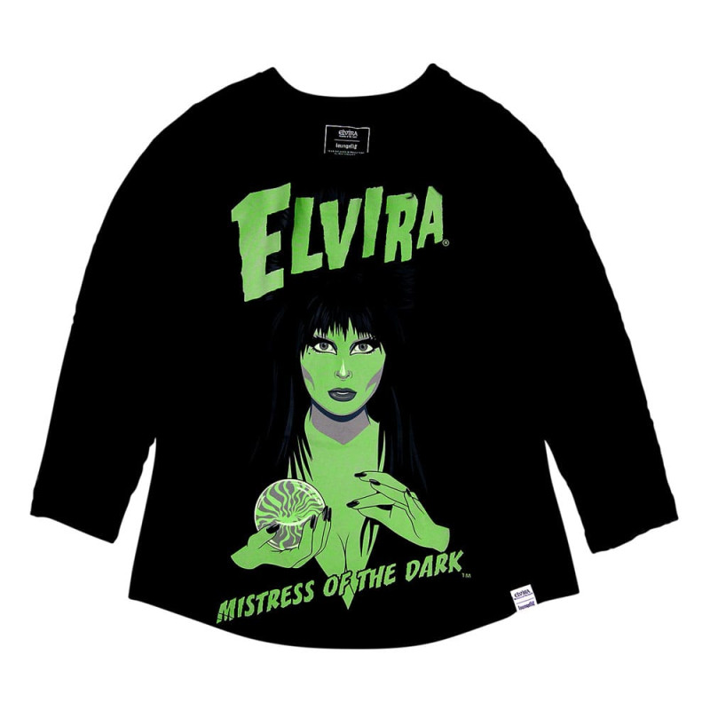 Elivira by Loungefly Tee T-Shirt Unisex Shirred Raglan 1