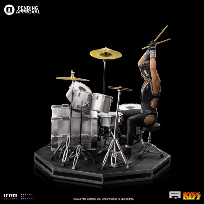 Kiss Art Scale Statue 1/10 Peter Criss Limited Edtition 22 cm 3