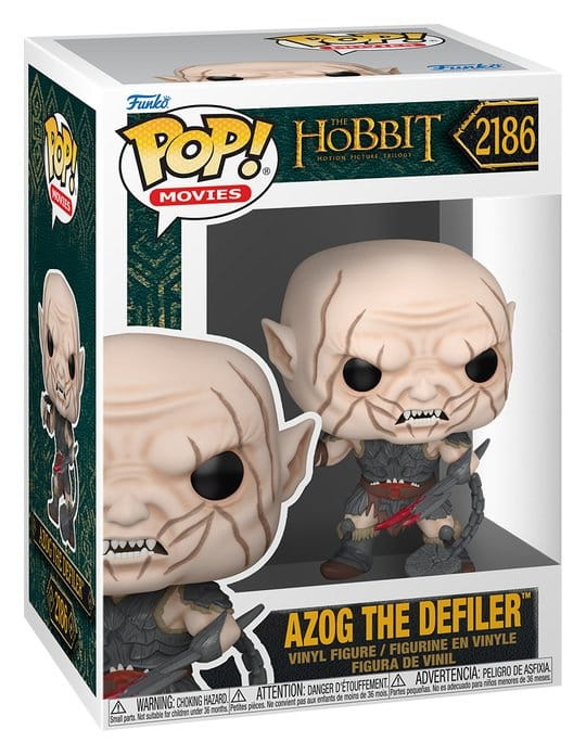 The Hobbit POP! Movies Vinyl Figures Azog w/Weapon 9 cm 1
