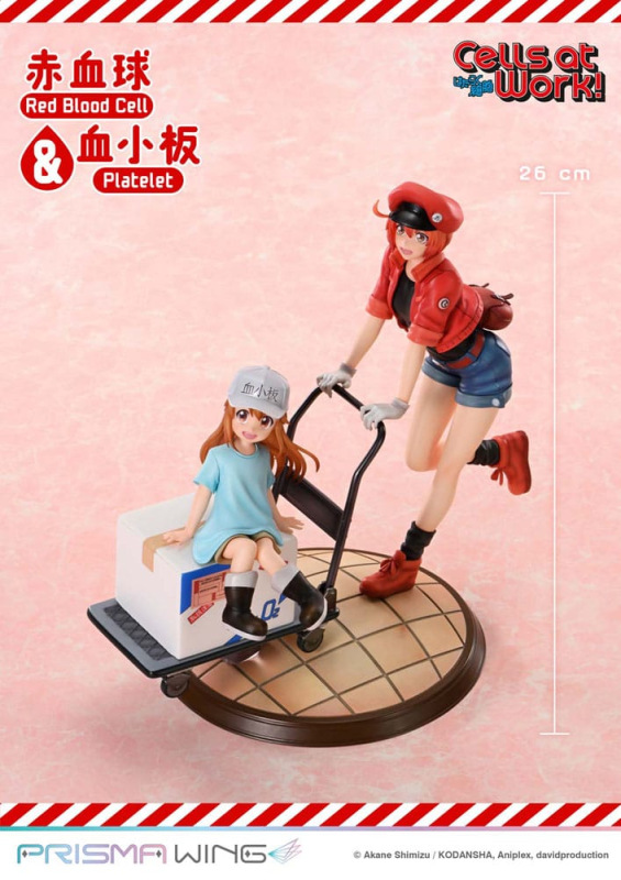 Cells at Work Prisma Wing PVC Statue Red Blood Cell & Platelet 26 cm 3