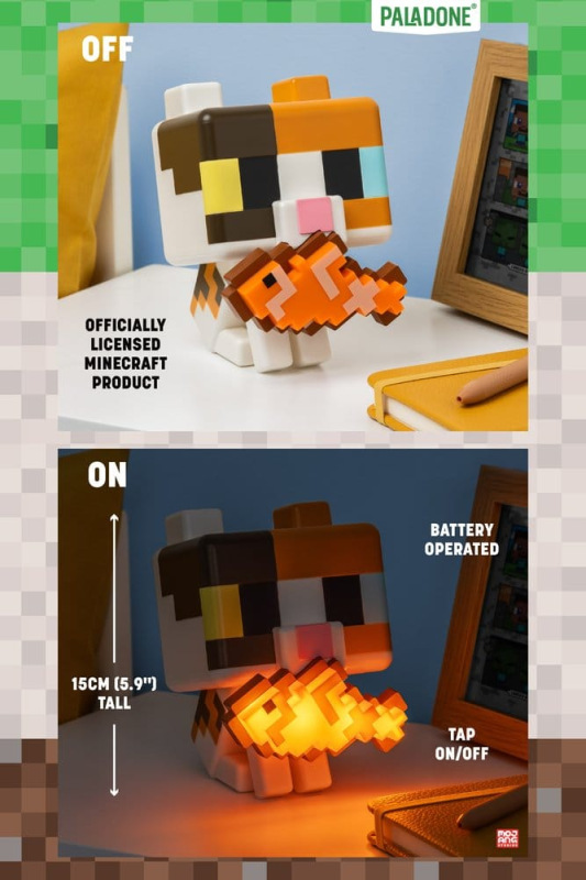 Minecraft GloBuddies Light Cat 15 cm 2