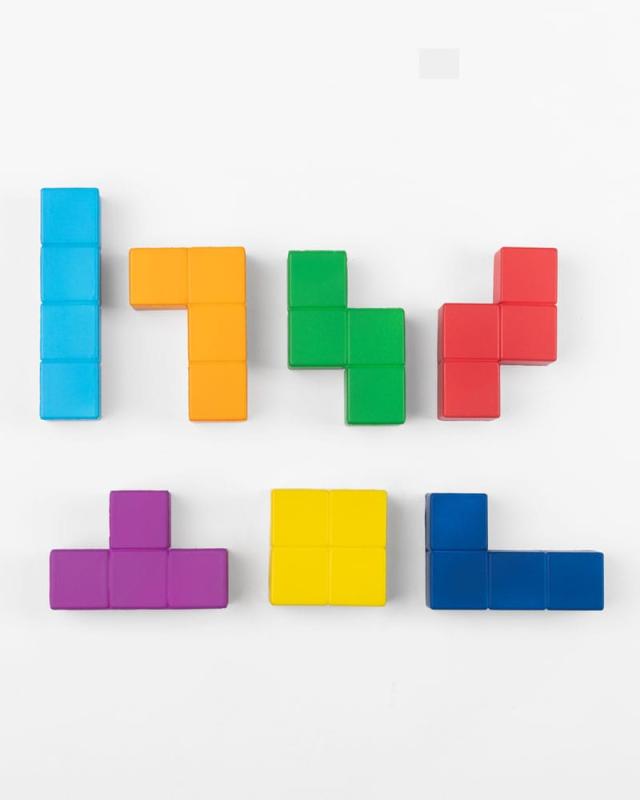 Tetris Stress Ball Colored Tetriminos
