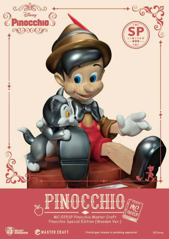 Disney Master Craft Statue Pinocchio Wooden Ver. Special Edition 27 cm 4