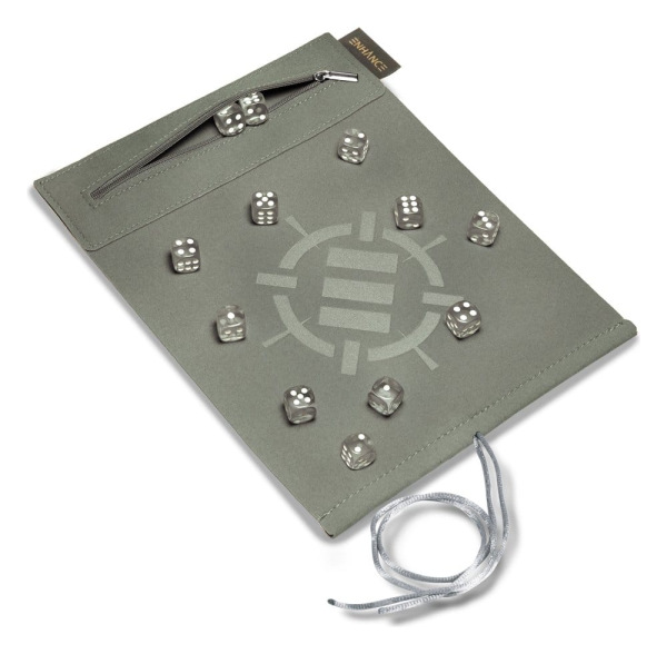 Enhance Tabletop Accessories Roll on a Scroll Dice and Rolling Mat Silver
