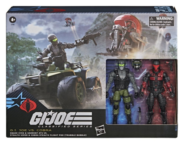 G.I. Joe Classified Series Action Figure & Vehicle Set Snake Eyes & Varmint ATV vs. Stealth Viper & 5