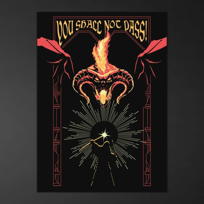 The Lord of the Rings Luminescent Poster Balrog 50 x 70 cm 1