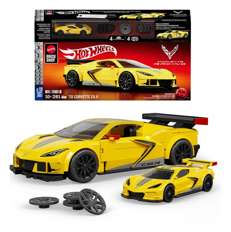 Hot Wheels Speed Mattel Brick Shop Building Set 1/32 '20 Corvette C8.R