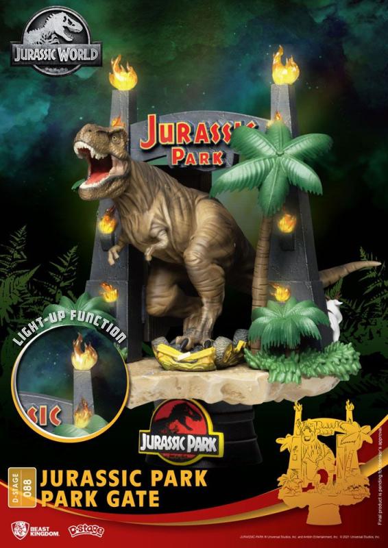 Jurassic Park D-Stage PVC Diorama Park Gate 15 cm reproduction 1