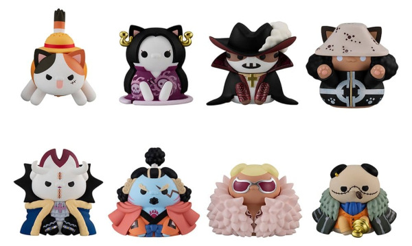 One Piece Mega Cat Project Nyan Piece Nyan! Luffy & the Seven Warlords of the Sea Mini Figures 3 cm