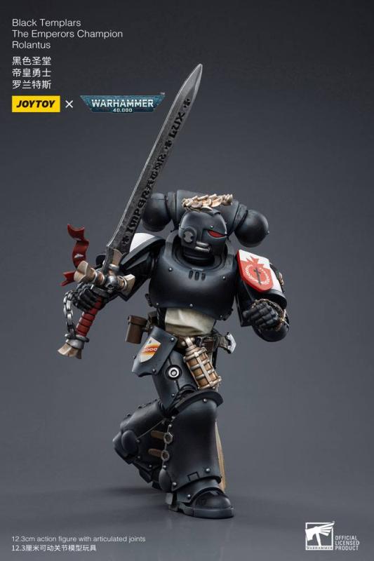 Warhammer 40k Action Figure 1/18 Black Templars The Emperors Champion Rolantus 12 cm 7
