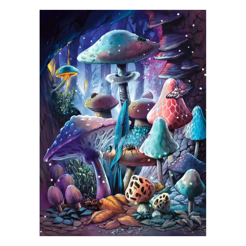 Ravensburger Glow-in-the-Dark Jigsaw Puzzle Moonlight Mushrooms (500 pieces) 1
