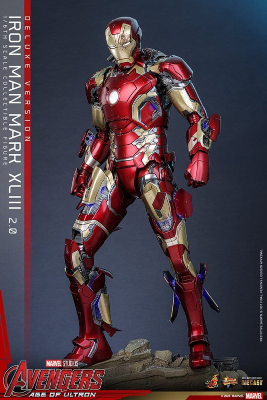 Avengers: Age of Ultron Movie Masterpiece Diecast Action Figure 1/6 Iron Man Mark XLIII (2.0) (Delux 11