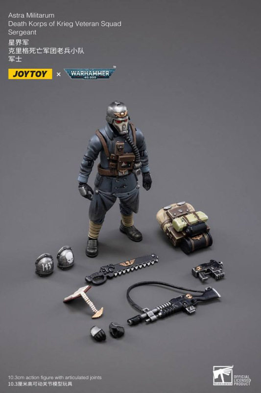 Warhammer 40k Action Figure 1/18 Death Korps of Krieg Veteran Squad Sergeant 10 cm 4