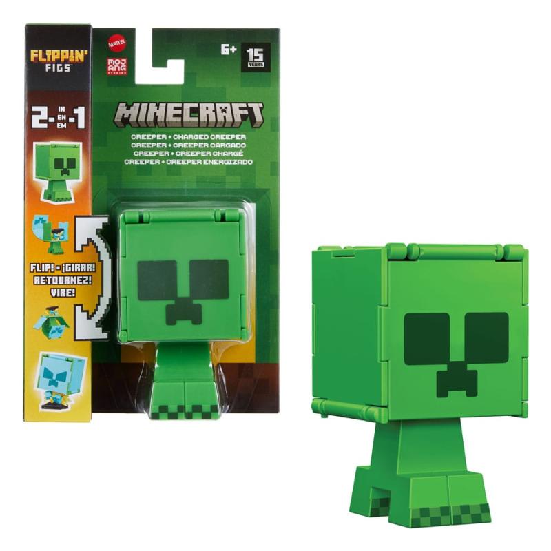 Minecraft Flippin Action Figure Creeper & Charged Creeper