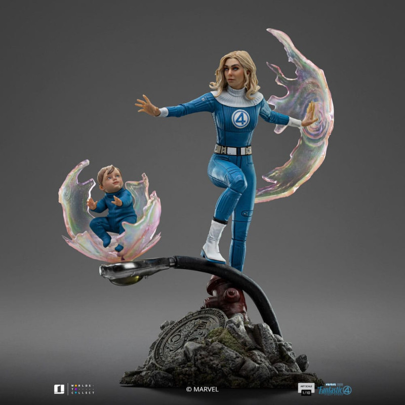 Fantastic Four Art Scale Statue 1/10 Invisible Woman and Franklin 28 cm 6