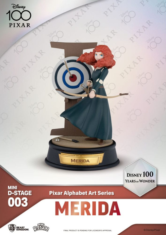Disney Mini Diorama Stage Statues 10 cm 100 Years of Wonder Pixar Alphabet Art Assortment (6) 9