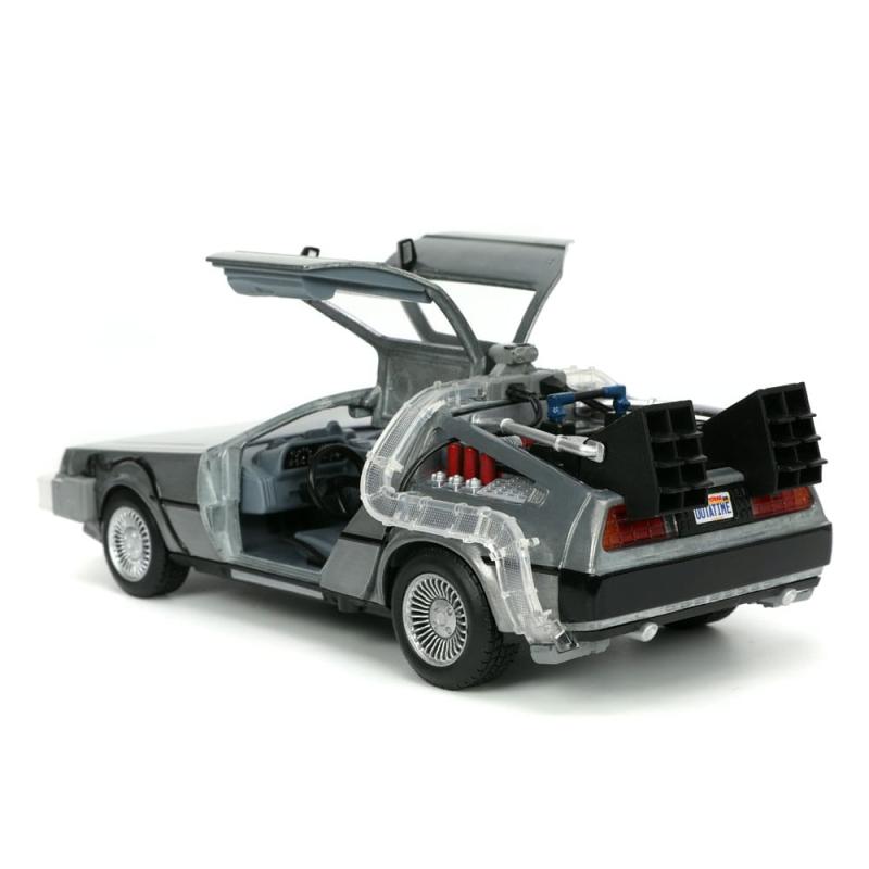 Back to the Future Hollywood Rides Diecast Model 1/24 Back to the Future 1 Time Machine