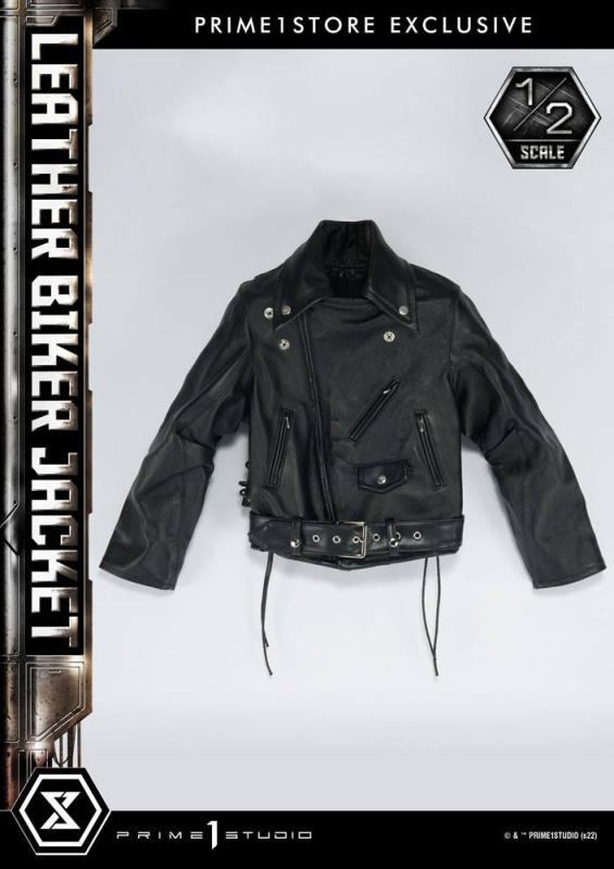 Terminator Leather Biker Jacket for 1/2 T-800 Statues