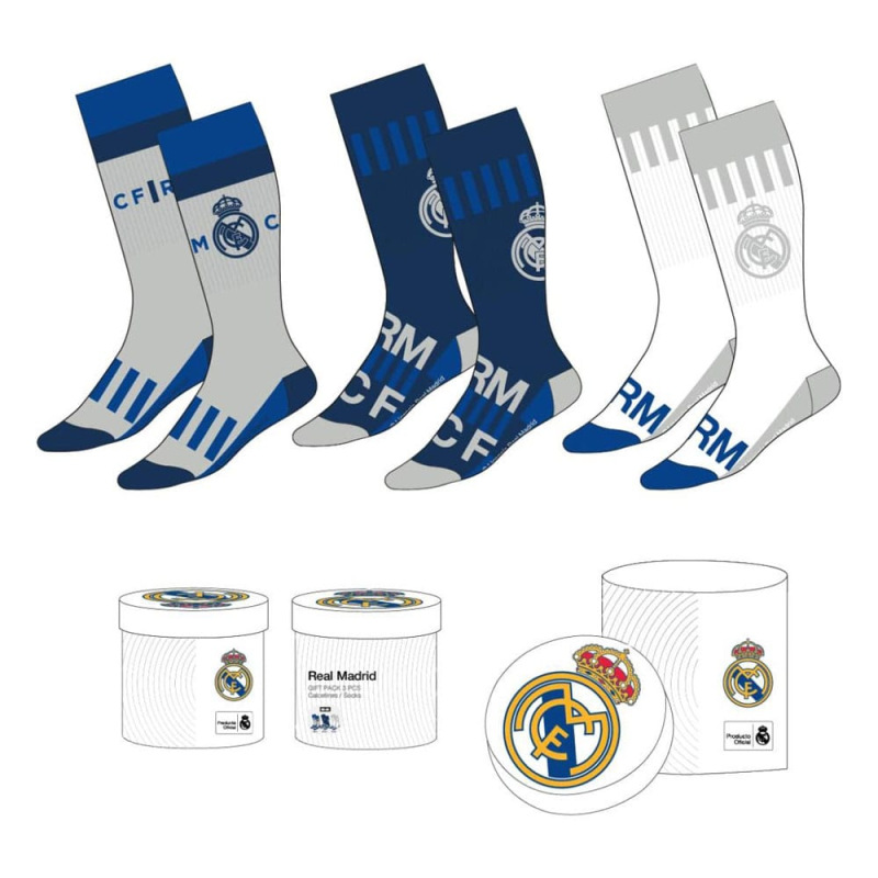 Football Socks 3-Pack Real Madrid 38-45