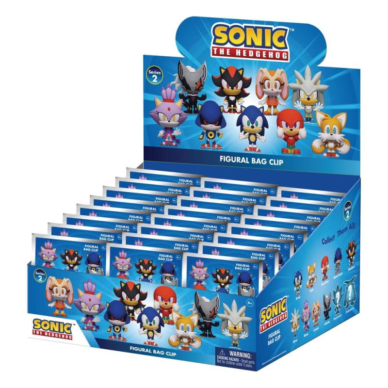 Sonic - The Hedgehog 3D PVC Bag Clips Series 2 Display (24) 1