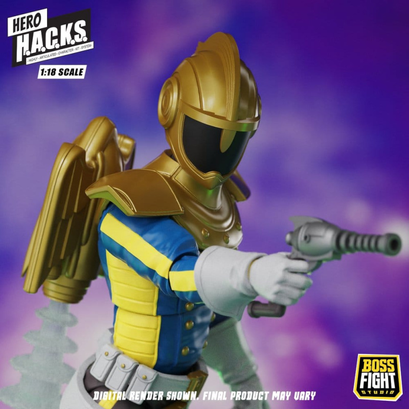 Hero H.A.C.K.S. Core Action Figure 1/18 Heroes and Villains Wave 1 Jett Steelblade: Stellar Knight o 7