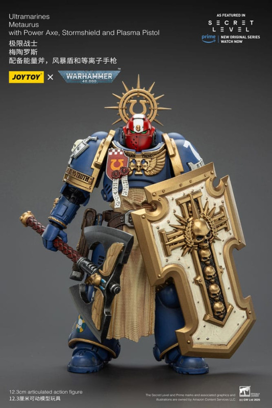 Warhammer 40,000 Action Figure Ultramarines Metaurus with Power Axe, Stormshield and Plasma Pistol 1 7