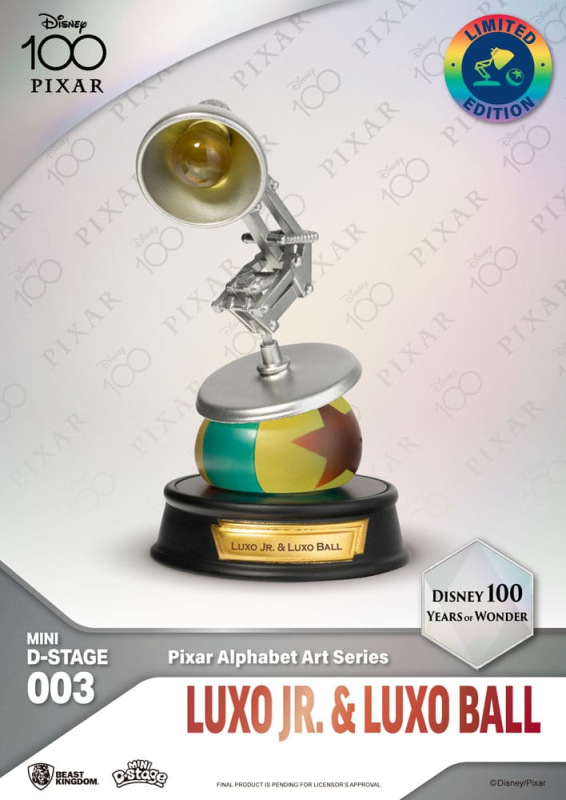 Disney Mini Diorama Stage Statues 10 cm 100 Years of Wonder Pixar Alphabet Art Assortment (6) 2