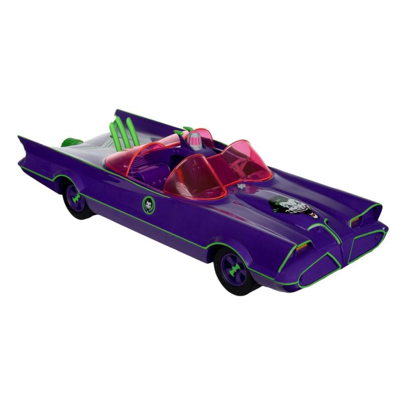 DC Retro Action Figure Batman 66 Batmobil with Joker (Gold Label) 15 cm