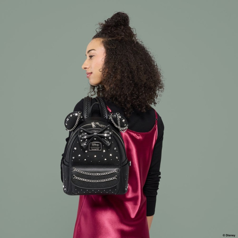 Minnie Mouse by Loungefly Mini Backpack Studs & Chains 1