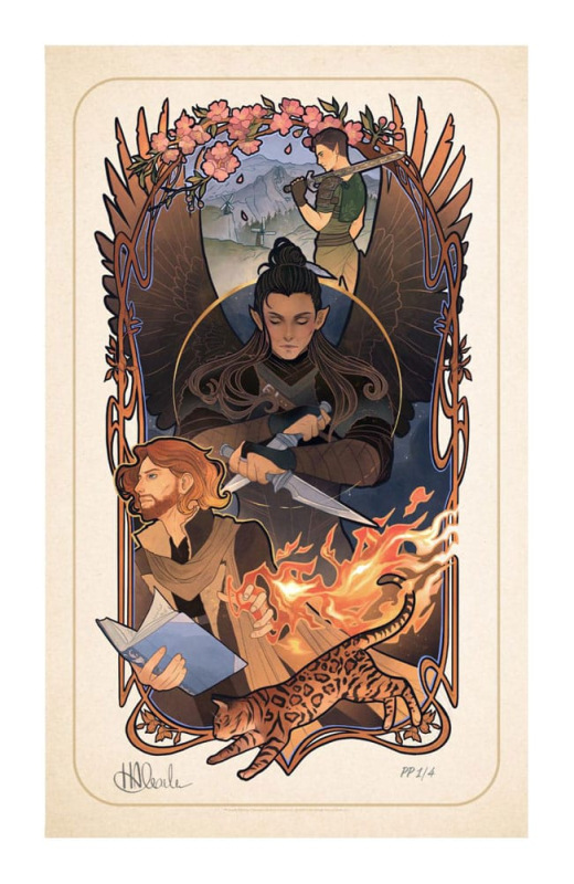 Critical Role Art Print Liam O'Brien: 10th Anniversary Art Nouveau Illustrations 46 x 28 cm - unfram