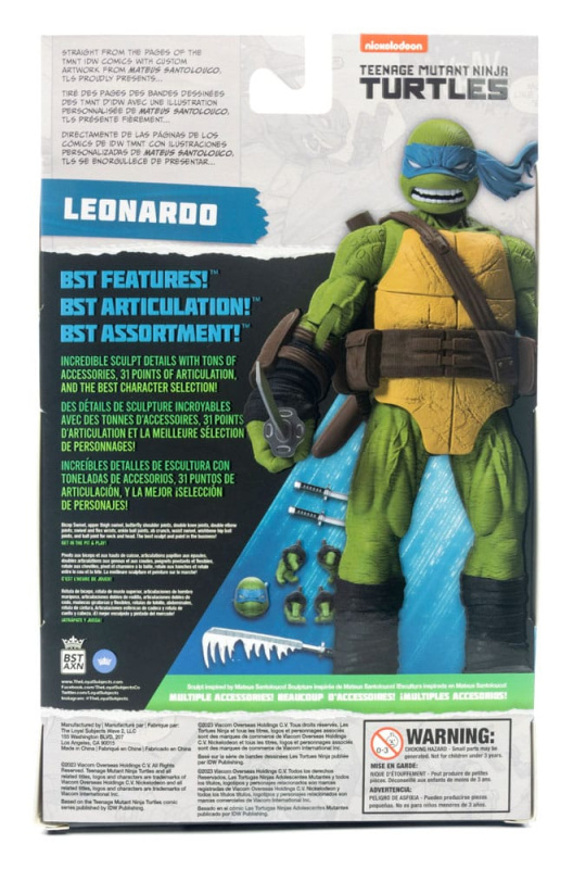 Teenage Mutant Ninja Turtles BST AXN Action Figure Leonardo (IDW Comics) 13 cm 7
