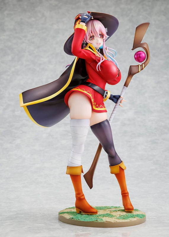 Super Sonico x Konosuba PVC Statue 1/7 Super Sonico Megumin collaboration Ver. 25 cm 4