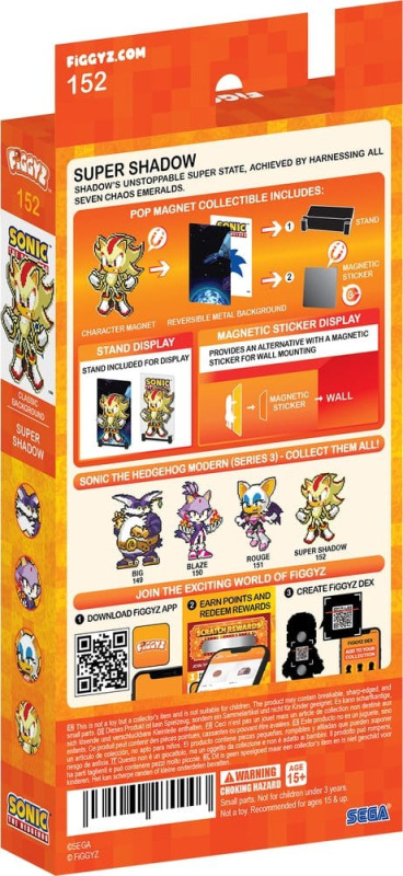 Sonic the Hedgehog (Modern) FiGGYZ Magnet Collectible Super Shadow 11 cm 2
