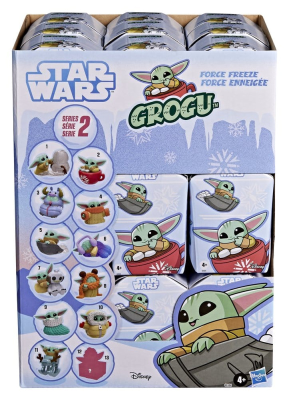 Star Wars Mini Figures 4 cm Grogu Force Freeze Series 2 Blind Box Display (24) 6