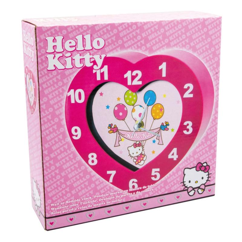 Sanrio Wall Clock Hello Kitty Heart Shaped 1