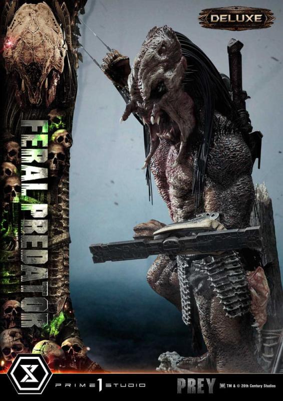 Prey (Movie) Museum Masterline Series Statue 1/3 Feral Predator Deluxe Bonus Version 89 cm 12