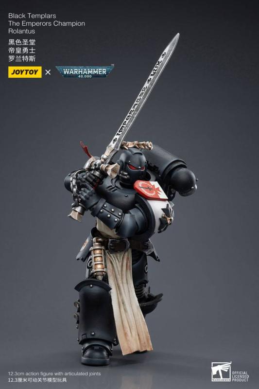 Warhammer 40k Action Figure 1/18 Black Templars The Emperors Champion Rolantus 12 cm 4