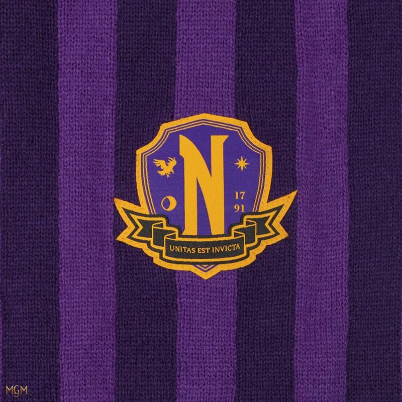 Wednesday Scarf Nevermore Academy Purple 190 cm