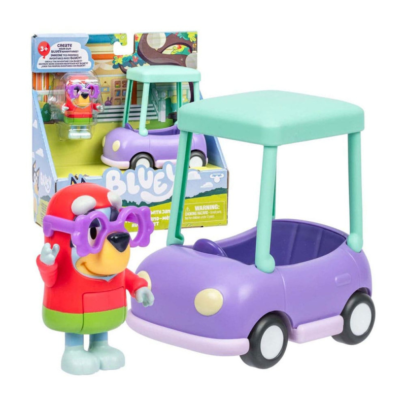 Bluey Mini Figure Playset Janet & Granny Car 3