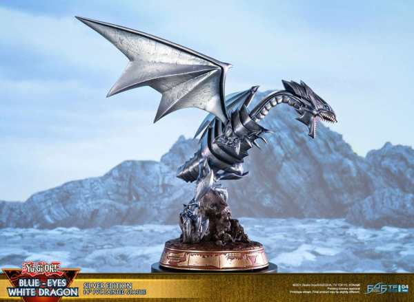 Yu-Gi-Oh! PVC Statue Blue-Eyes White Dragon Silver Edition 35 cm 2