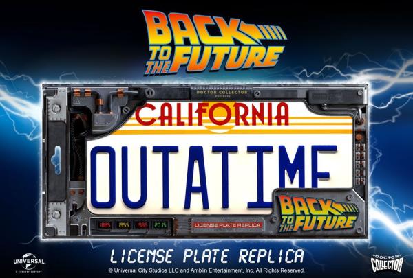 Back To The Future Replica 1/1 ´Outatime´ DeLorean License Plate