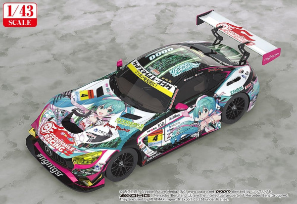 Hatsune Miku GT Project Vehicle 1/43 Good Smile Hatsune Miku AMG 2019 Ver. 11 cm 1