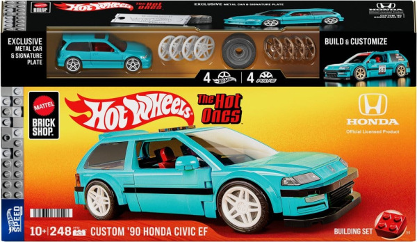 Hot Wheels Speed Series Mattel Brick Shop Building Set 1/32 Custom ’90 Honda Civic EF 6