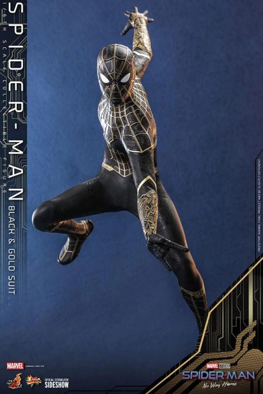 Spider-Man: No Way Home Movie Masterpiece Action Figure 1/6 Spider-Man (Black & Gold Suit) 30 cm