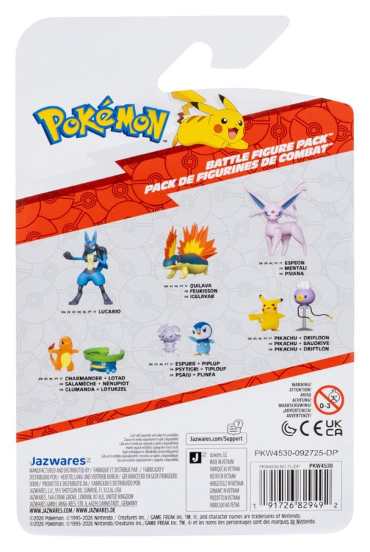 Pokémon Battle Figure 2-Pack Espurr & Piplup 1
