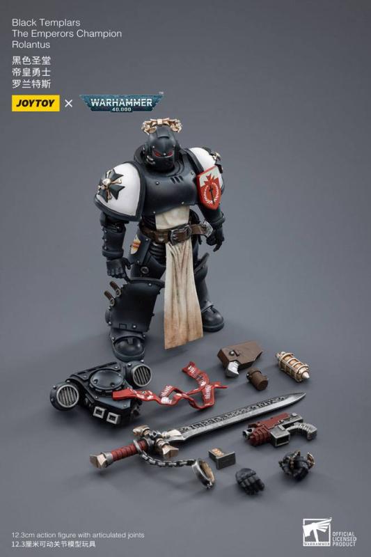 Warhammer 40k Action Figure 1/18 Black Templars The Emperors Champion Rolantus 12 cm 8