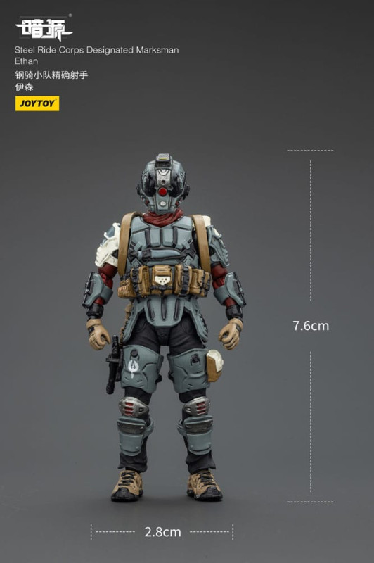 Steel Ride Corps Dark Source Action Figur Designated Marksman Ethan 7 cm 1
