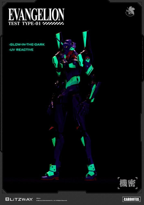 Evangelion Carbotix Action Figure Evangelion Unit-01 Test Type (Standard Ver.) 33 cm 11